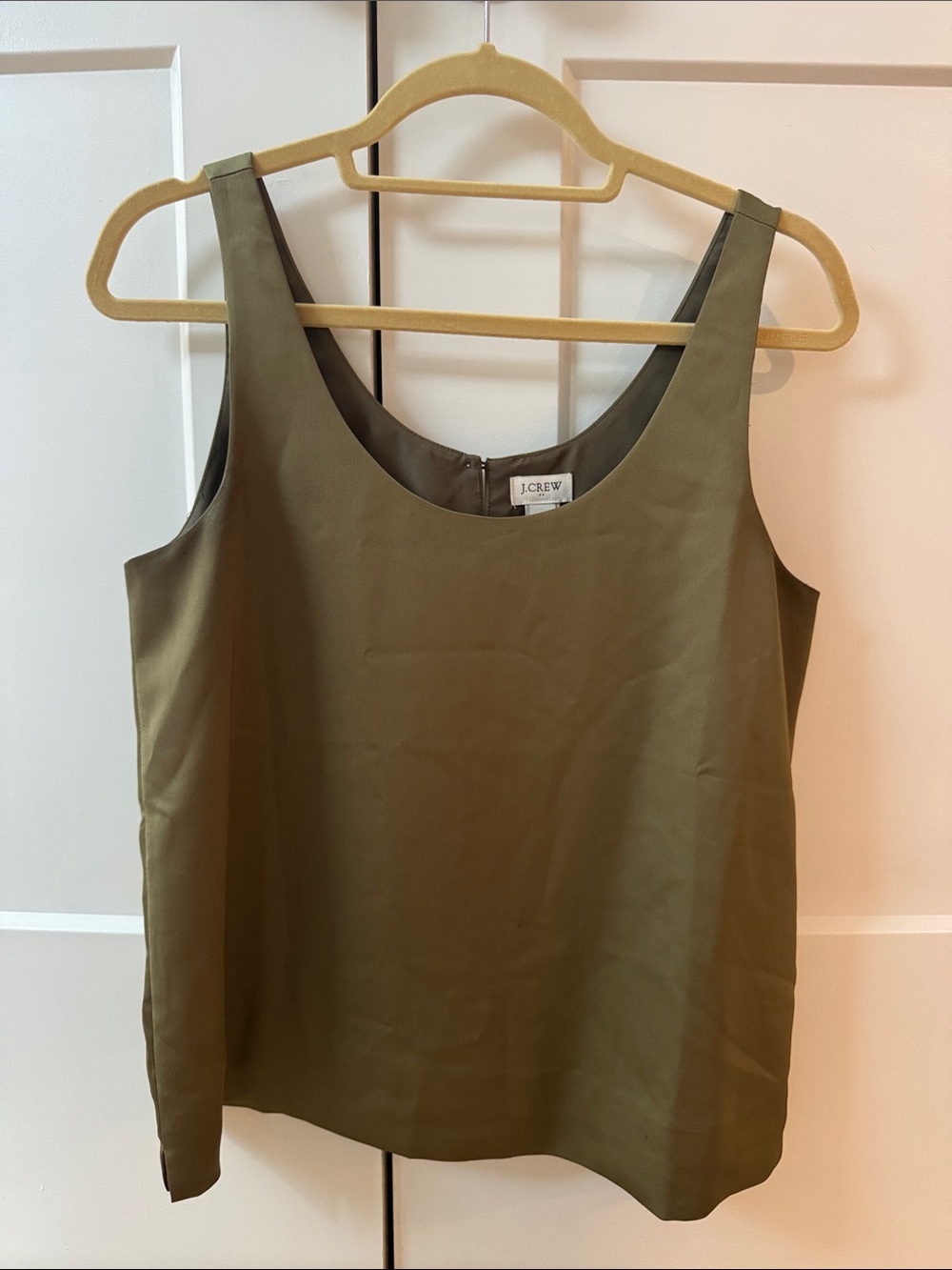 J. Crew Olive Scoop Neck Camisole size small